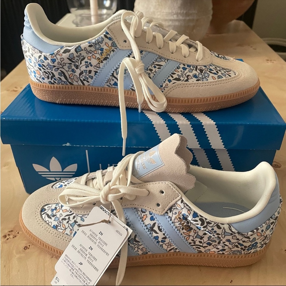 Adidas Samba OG x Liberty London Shoes Kids Size 5.5